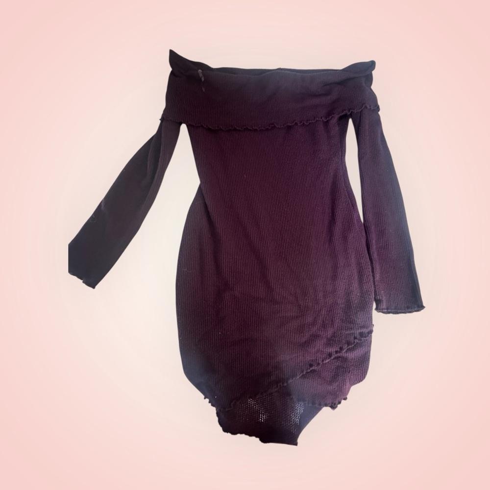Windsor Plum Off-Shoulder Dress